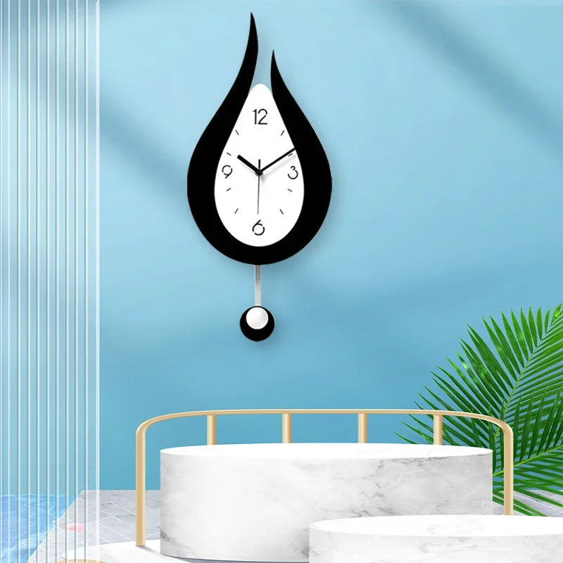 Horloge murale goutte d'eau moderne