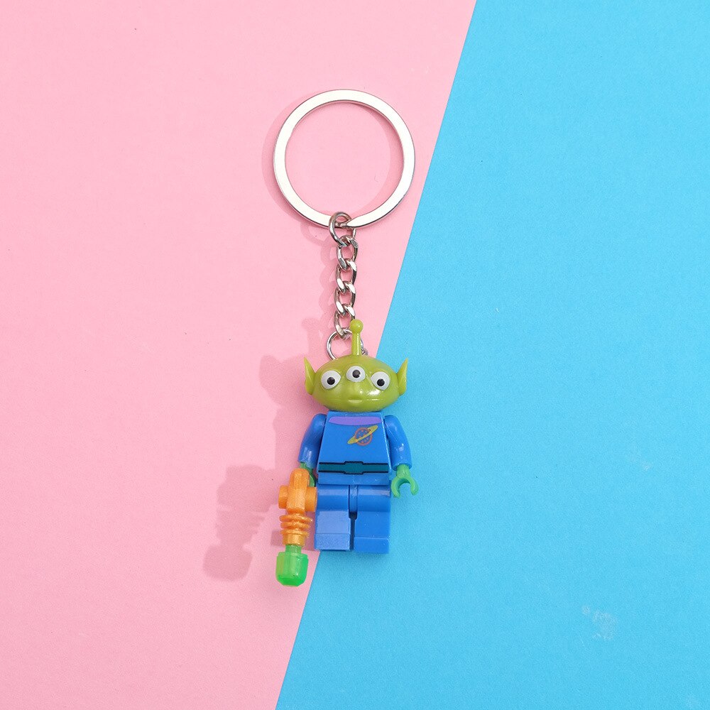 Super Hero Building Blocks Keychain