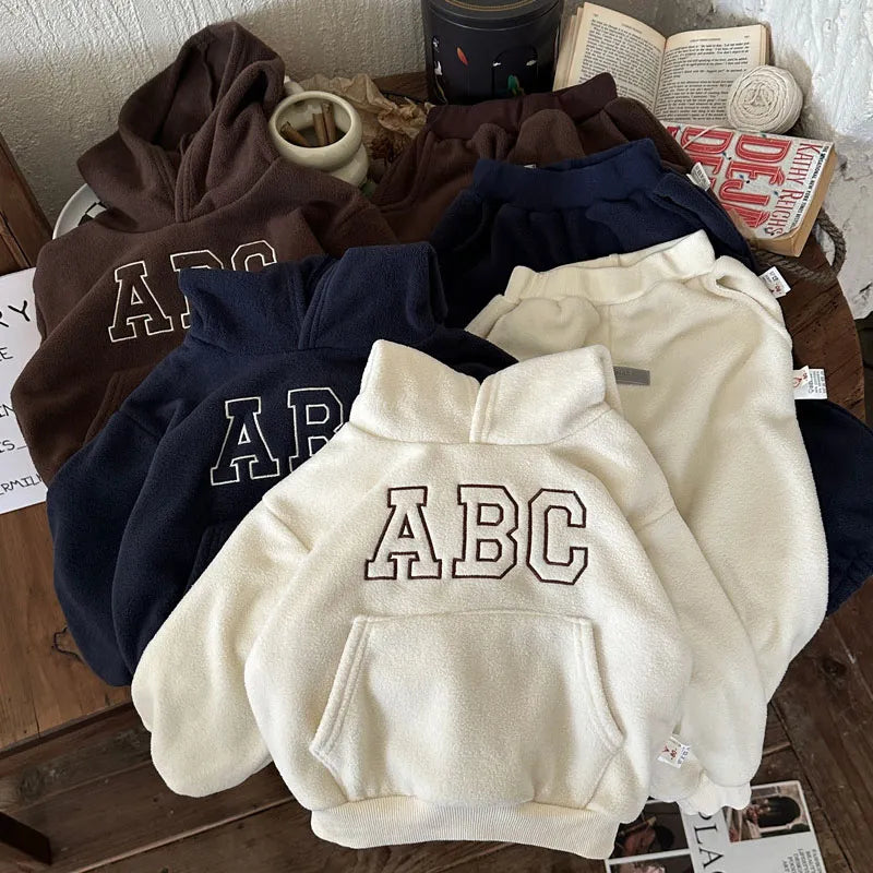 ABC-hoodie met bontvoering voor kinderen