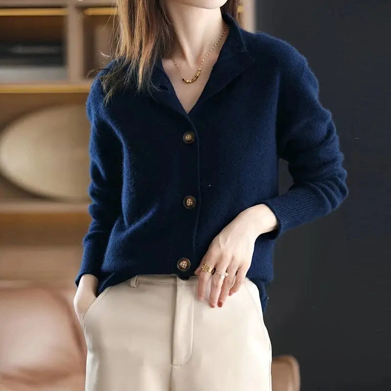 Cozy Buttoned Knit Sweater