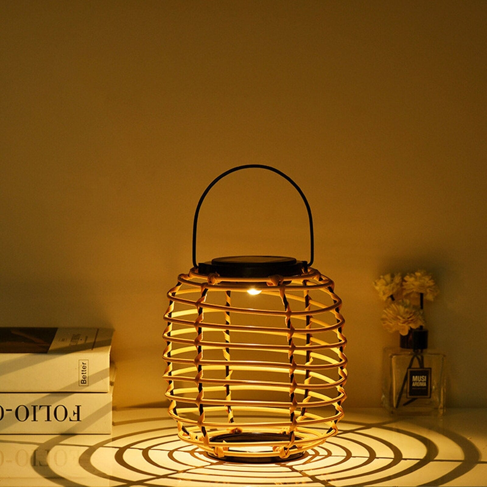 Rattan Yard Lantern Basket