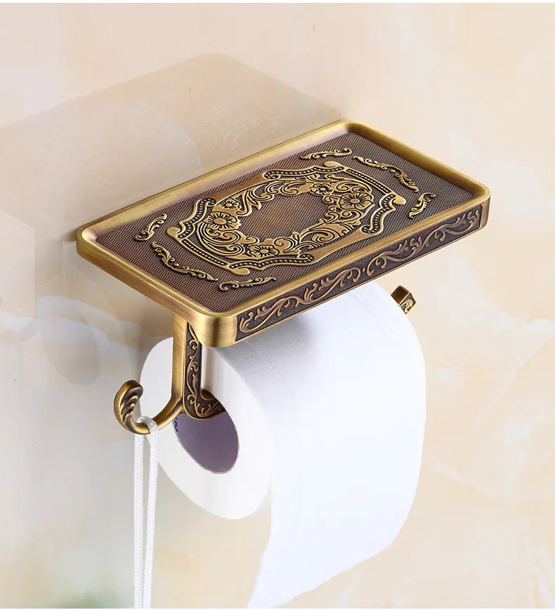 Vintage Bronze Toilet Roll Holder