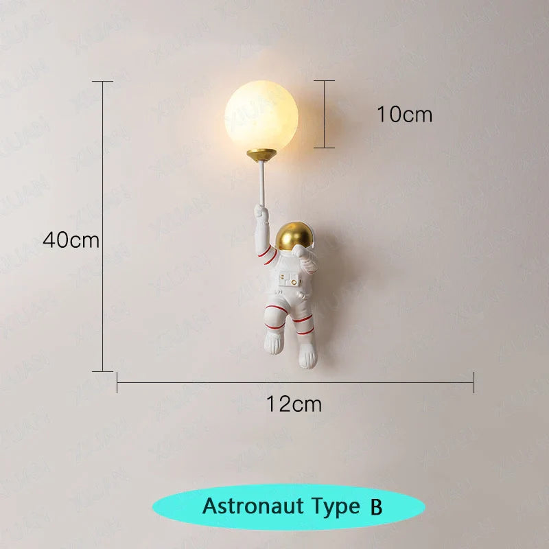 Astronautti Lastentarhan Huoneen Seinävalaisin