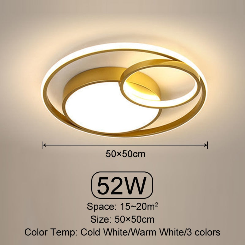 Teto LED de Círculos Infinitos Modernos