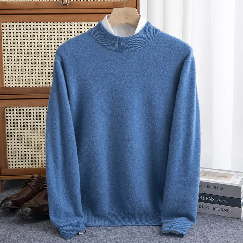 Klassieke Mock Neck Wol Pullover