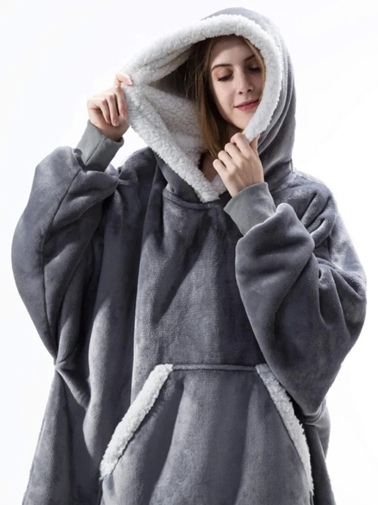 FleeceWrap - Maglione polare con cappuccio