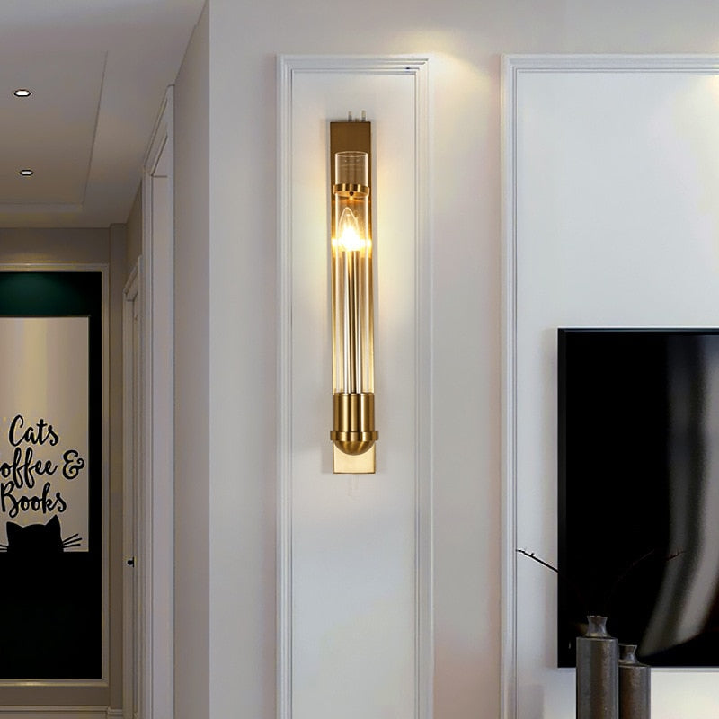 WIN Moderne led-wandlamp in Amerikaanse stijl, luxe gouden licht