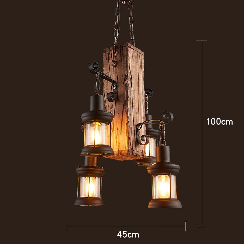 Antike Industrielle Retro Holz LED Decke