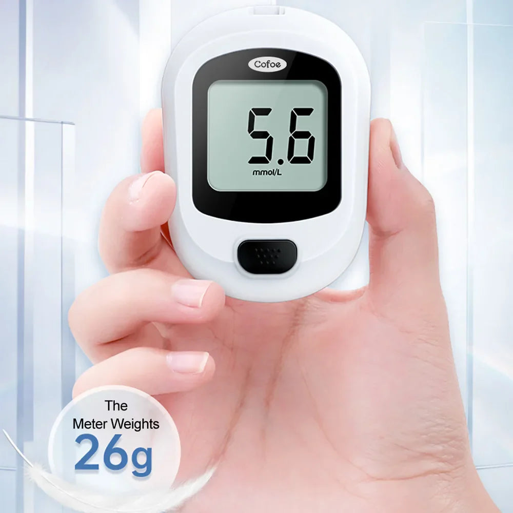 Blutzuckermessgerät-Set – Diabetes-Glukometer mit Teststreifen und Lanzetten