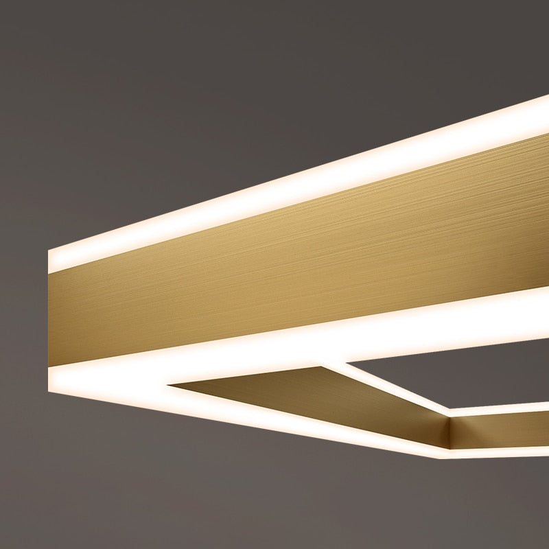 YLK Kare - Lustre led moderne pour salon design carré de luxe