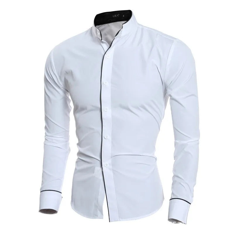 Danny: Korean Inspired Slim Fit Long Sleeve Shirt