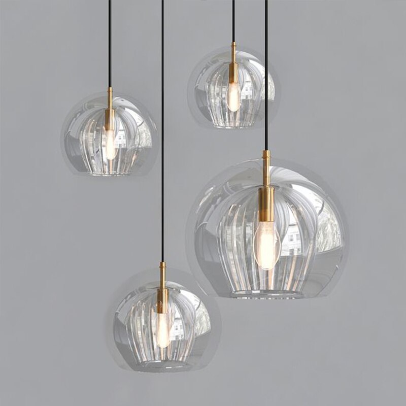 LON Bhouri - Nordic Designer Art Flower Double-layer Glass Pendant Lights