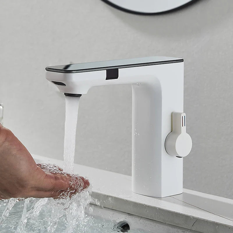 Winnie Smart Dual Sensor Bathroom Faucet – Hot & Cold Water Mixer Deck Mount