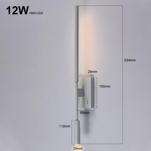 ZERN Minlast - Lampada da parete moderna a LED