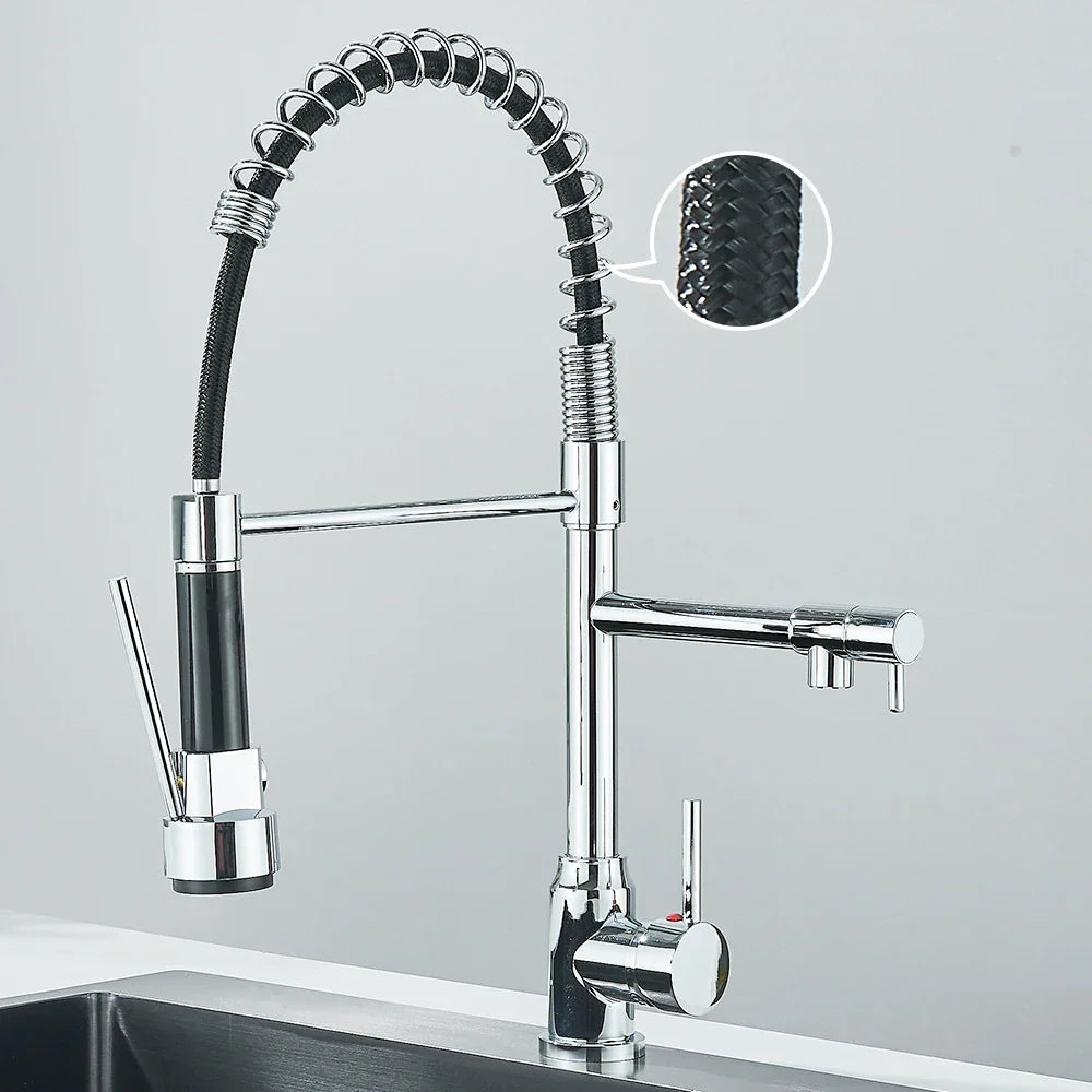 SpringFlow – Double spout kitchen mixer tap faucet