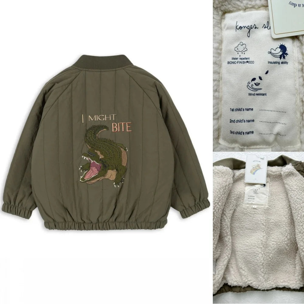 Accogliente giacca per bambini in lana d'agnello – Capispalla invernale unisex per neonati e bambini