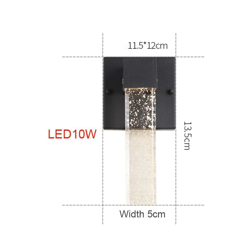 Crystal IP65 Waterproof Aluminum Outdoor Wall Lamp