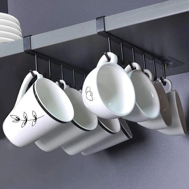 Winnie Nail-Free Kitchen Hooks – Multi-Row Storage Rack