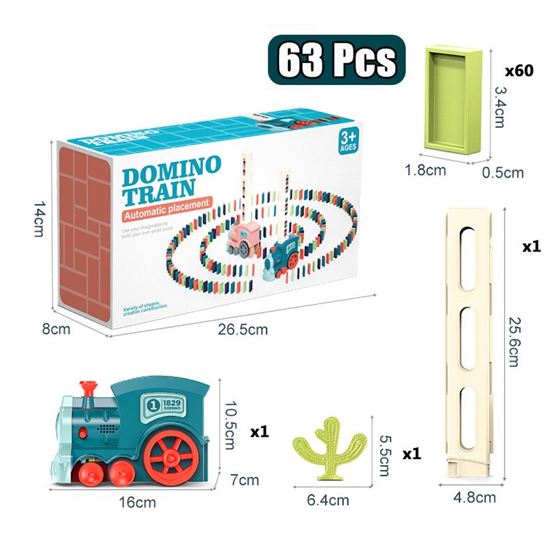 Zestaw Przygód Pociągu Domino Express - Automatyczny Pociąg Układający Domino