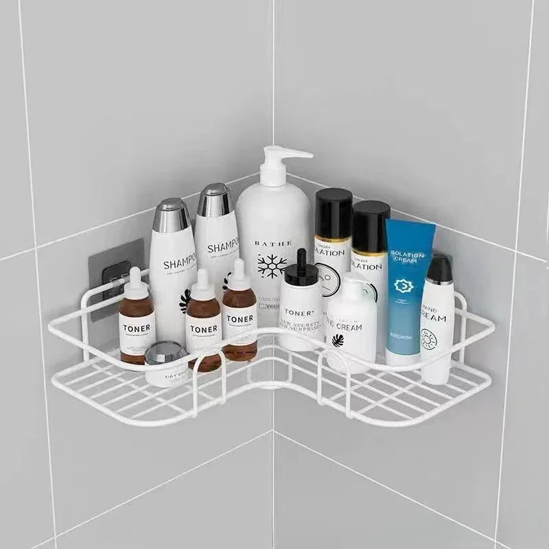 Sophia Wall-Mounted Corner Storage Shelf – Bathroom & Kitchen Organizer