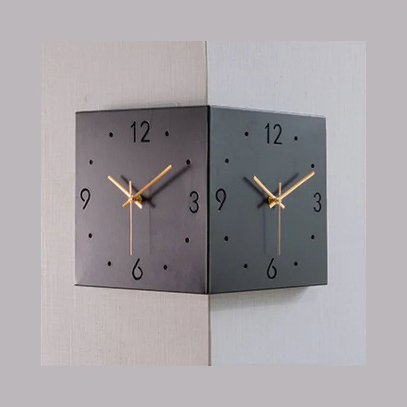 CornerTime – Reloj de pared cuadrado elegante y creativo