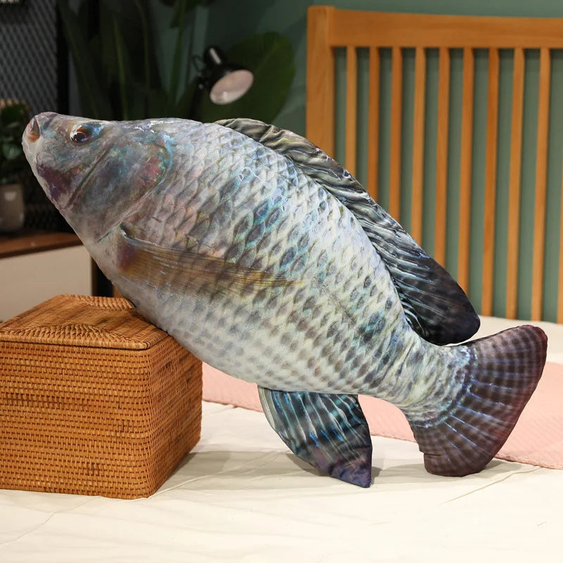 Juguete divertido de la felpa de los pescados - almohada rellena gigante del animal de la carpa suave | Cojín de Sueño Creativo para Niños y Niñas | Regalo de Navidad