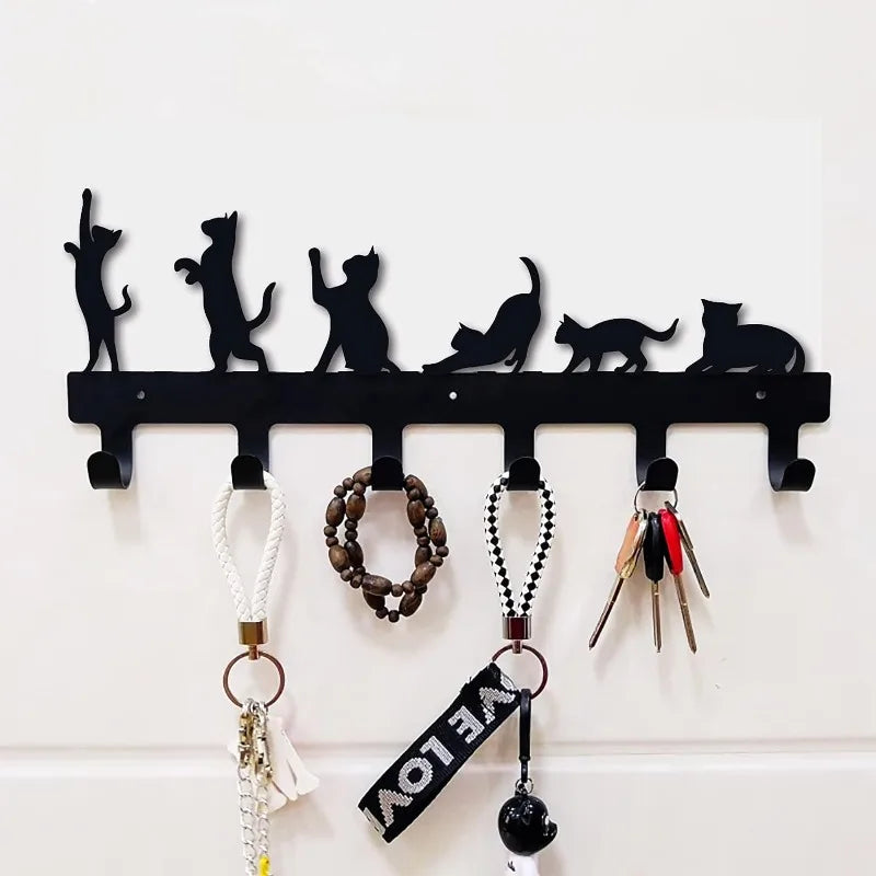 Cats 9 Hooks Key Rack