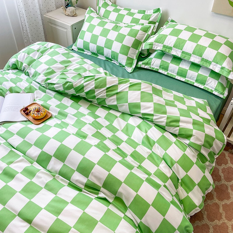 Zachte Checkerboard Beddengoedcollectie