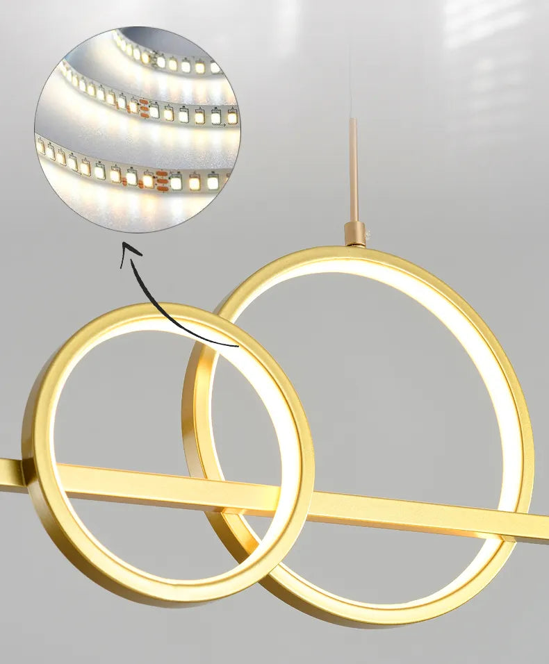 Lampes suspendues LED minimalistes modernes Komnab avec projecteur télécommandé