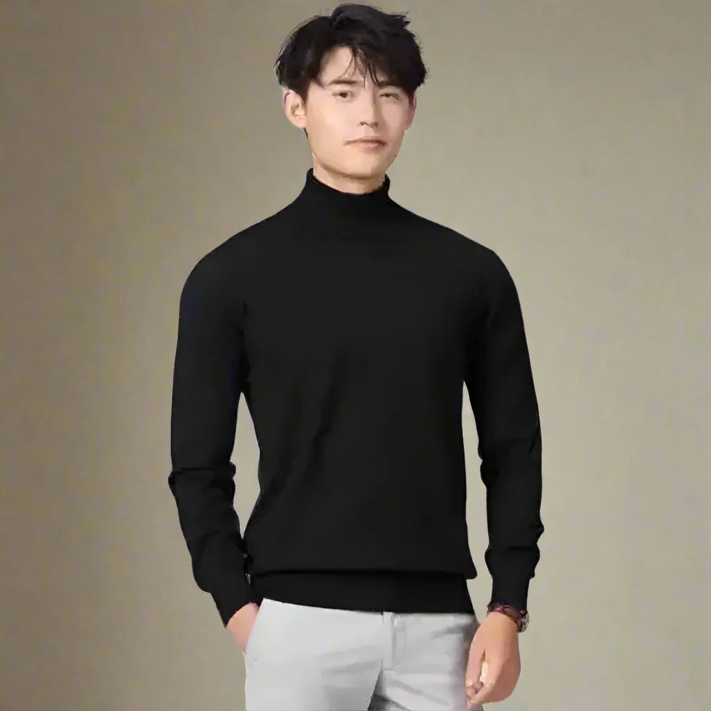 Elliot Cashmere Turtleneck Sweater – Lyxvärme för män | Höst & vinter 2023