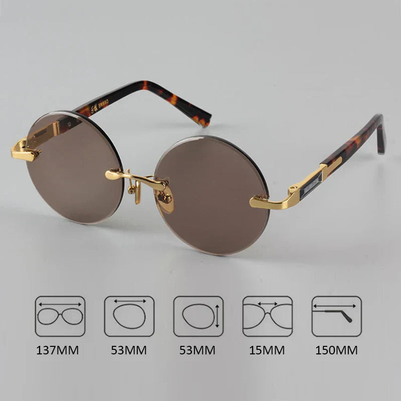 Crystal Clarity Rimless Sunglasses