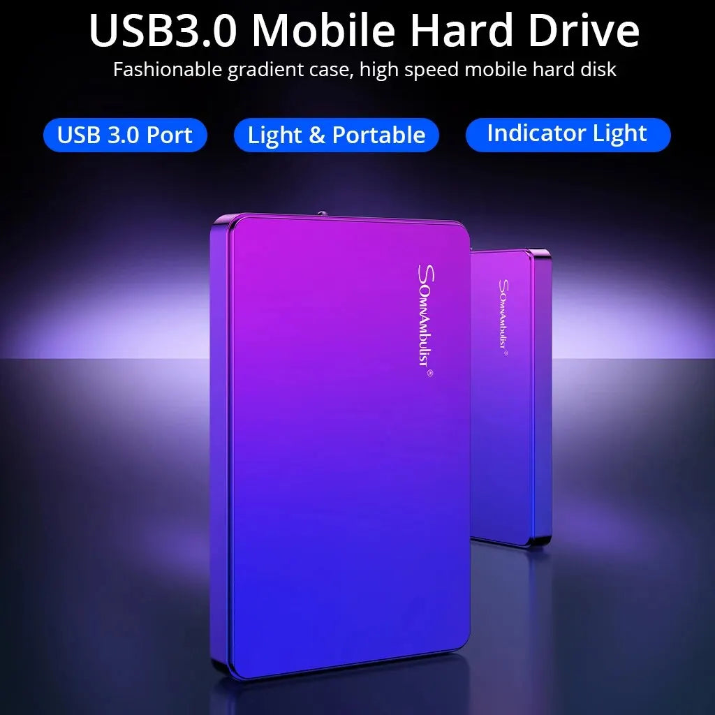 2.5" Portable External Hard Drive - 250GB, 320GB, 500GB, 1TB | USB 3.0 Compatible for PC, Laptop, PS4, Xbox, TV