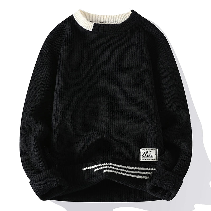 Ryan's Vintage Twist Sweater - Harajuku Style Knitted Pullover for Men