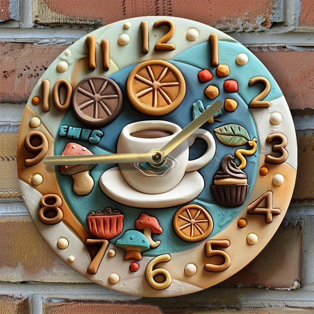 Silent Coffee Clock DIY Decor