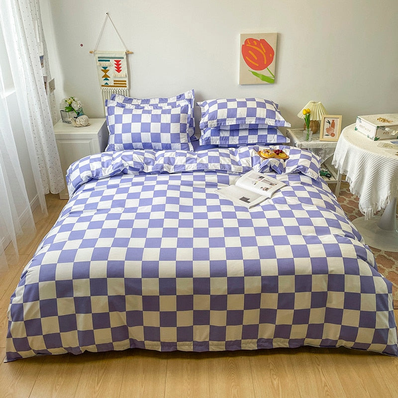 Soft Checkerboard Bedding Collection