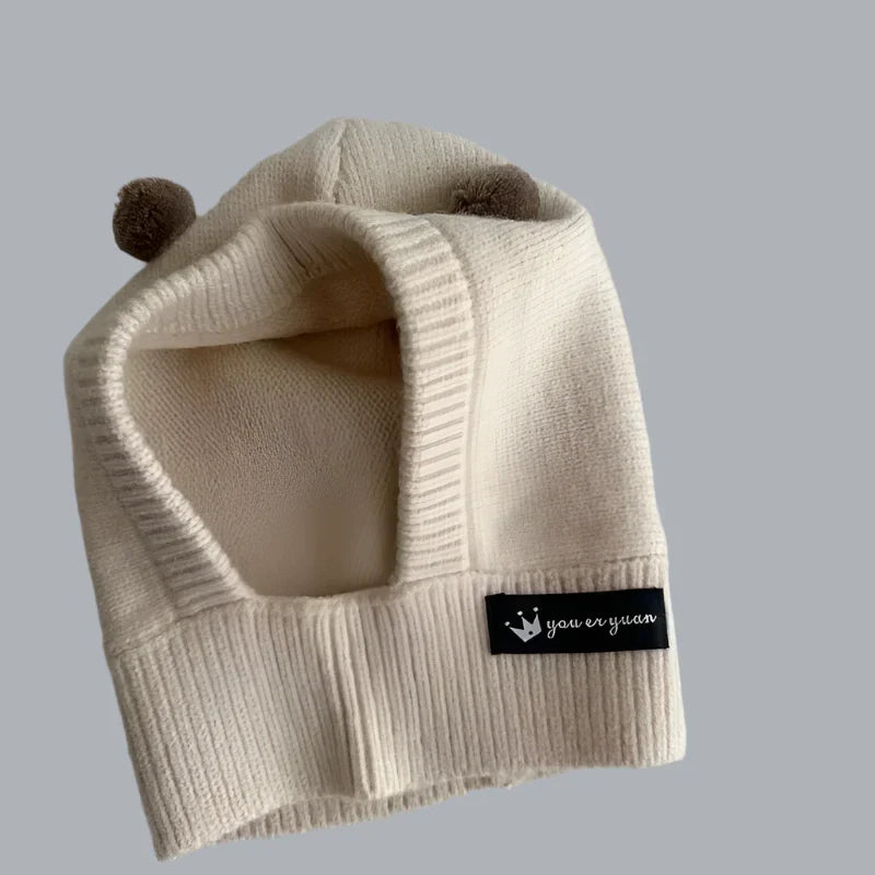 Cachecol e Gorro de Malha Cuddly Cole para Bebés - Proteção Confortável para as Orelhas das Crianças