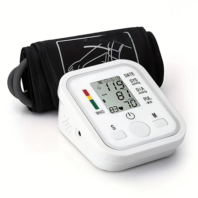 Blutdruckmessgerät – automatisches Tonometer für den Oberarm | Digitales Blutdruckmessgerät Sphygmomanometer