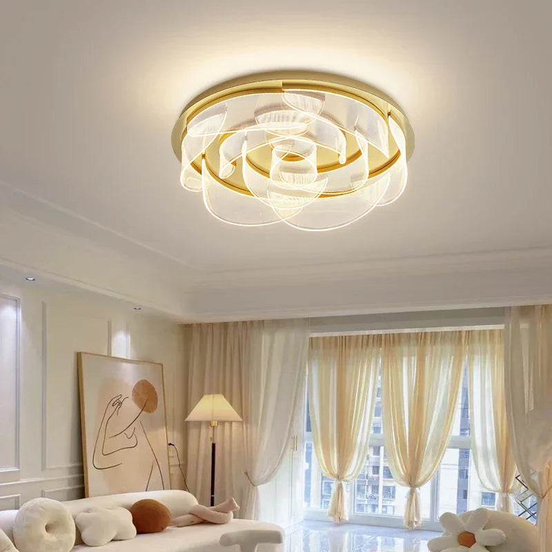 Lustre de plafond à pétales minimaliste