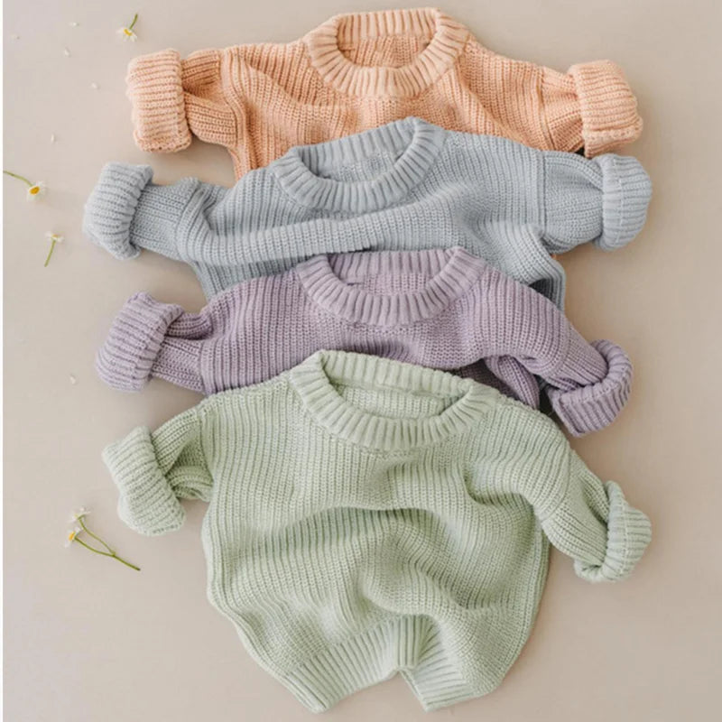 Aliyah's Snug Knit Baby Sweater – Unisex-Pullover für Herbst und Winter