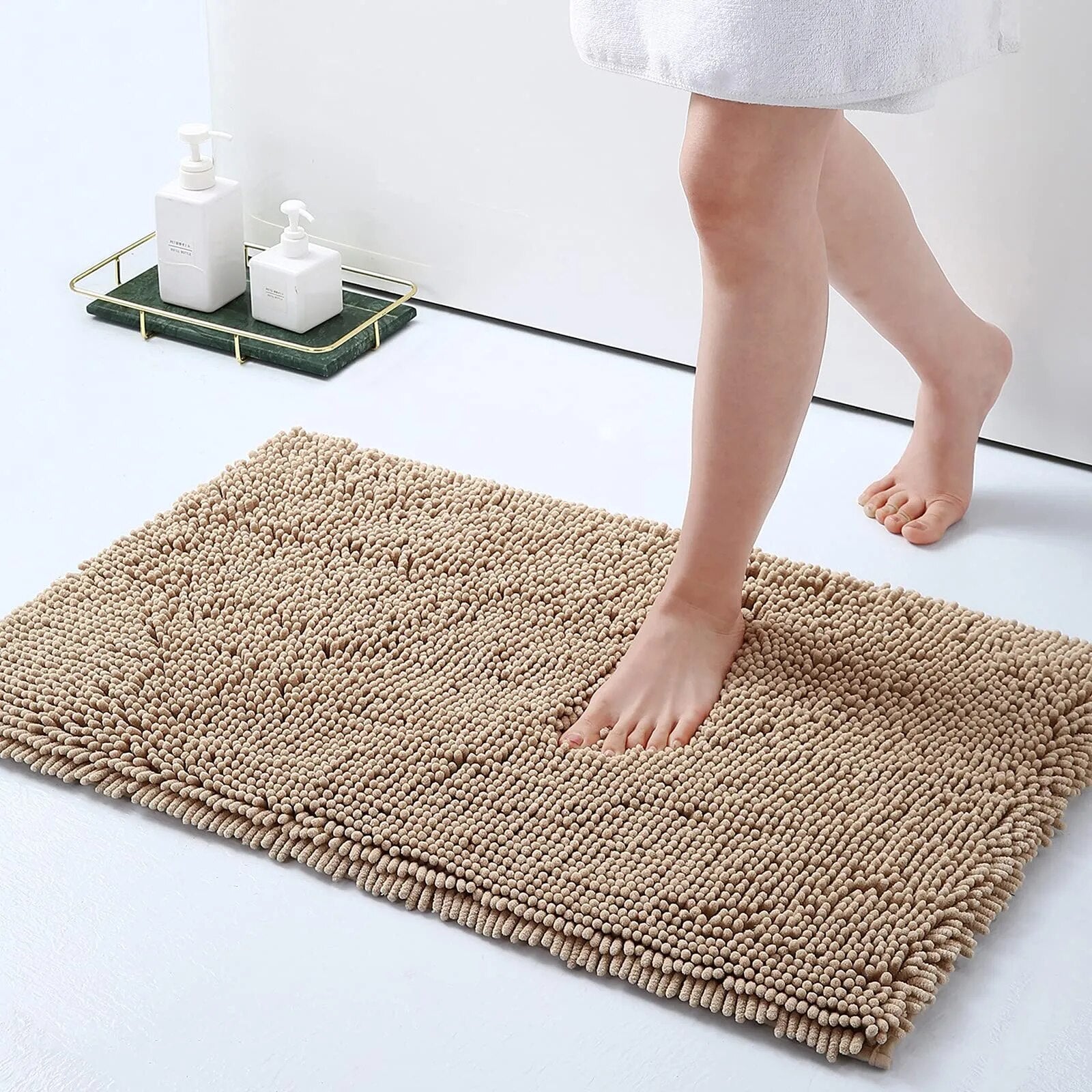 Tapis de bain épais antidérapant – Tapis de salle de bain doux et absorbant pour plus de sécurité et de confort