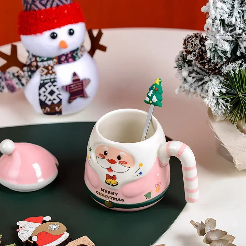 Taza navideña con diseño de Papá Noel Sip-n-Cheer