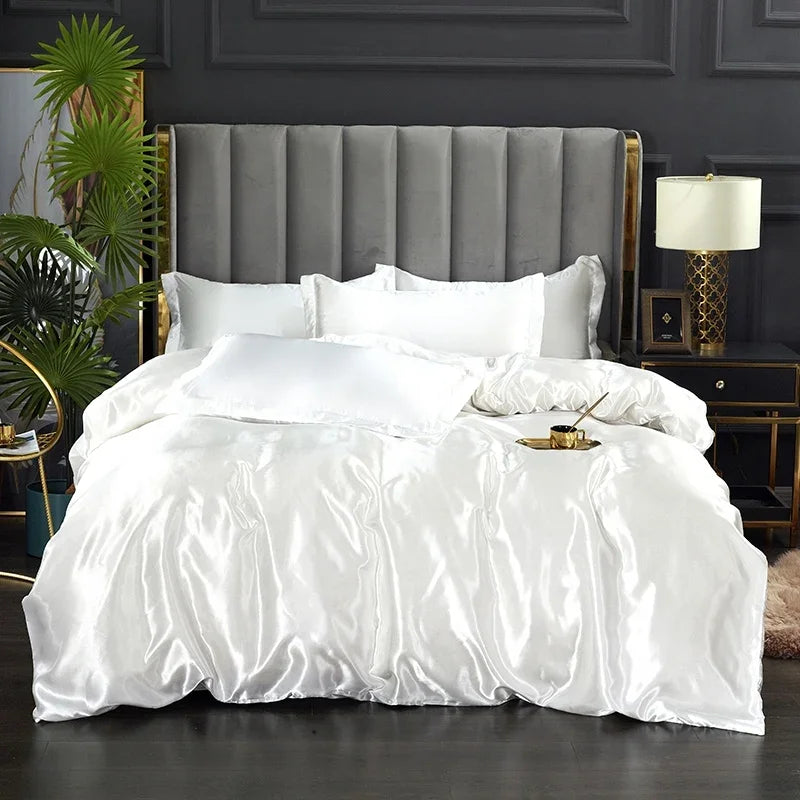 Silk Bedding Set with Duvet Cover