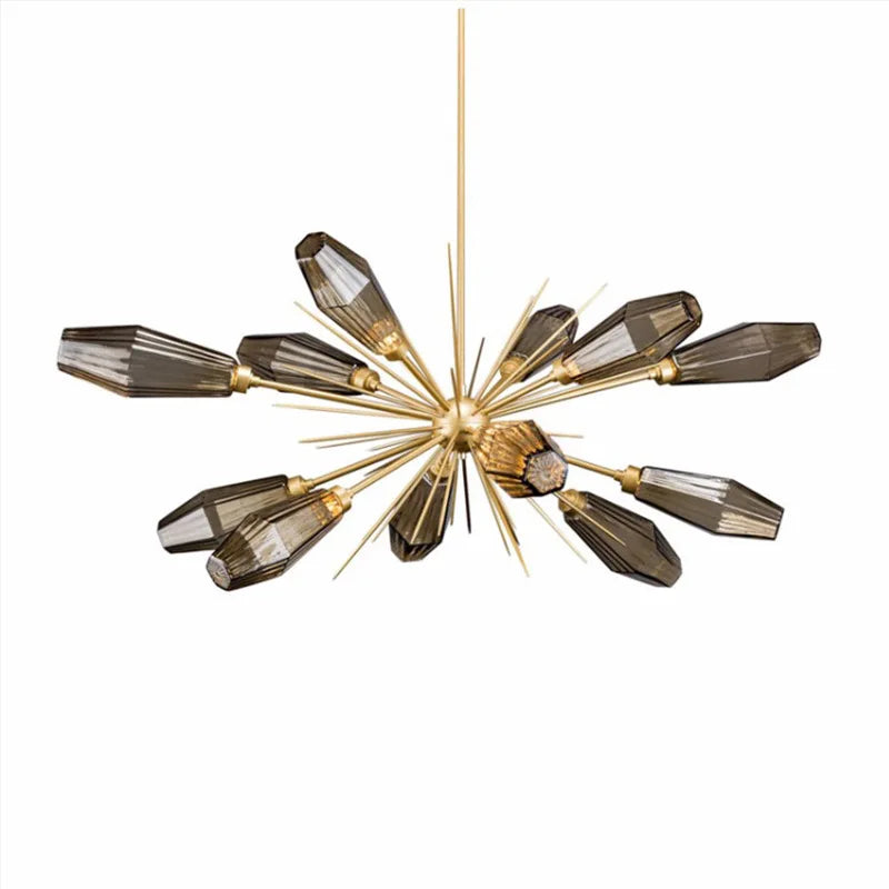 Nordic Satellite Chandelier LED Grått Glas Creative Hanging Light