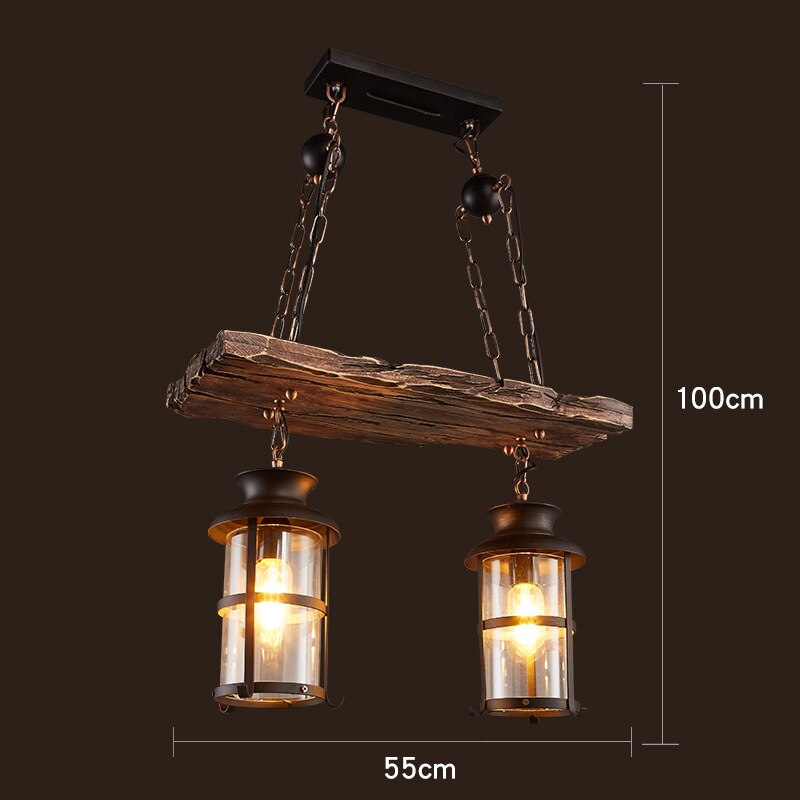 Antike Industrielle Retro Holz LED Decke