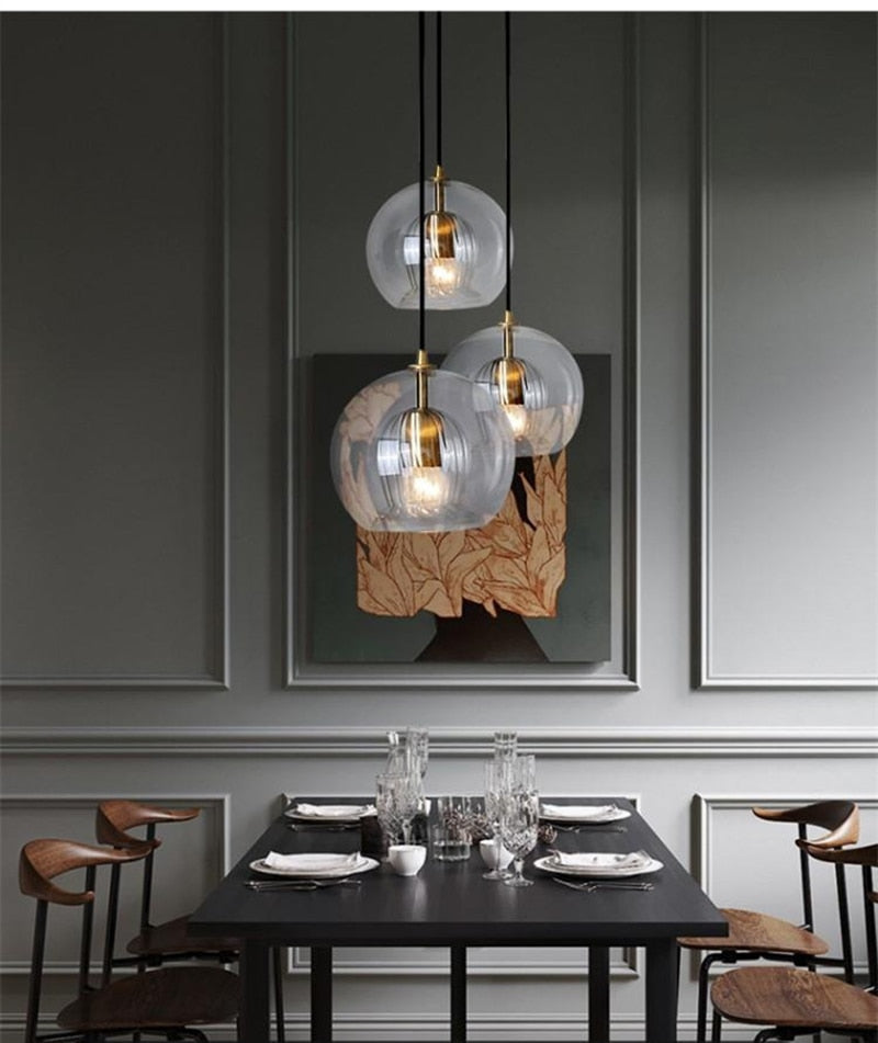 LON Bhouri - Nordic Designer Art Flower Double-layer Glass Pendant Lights