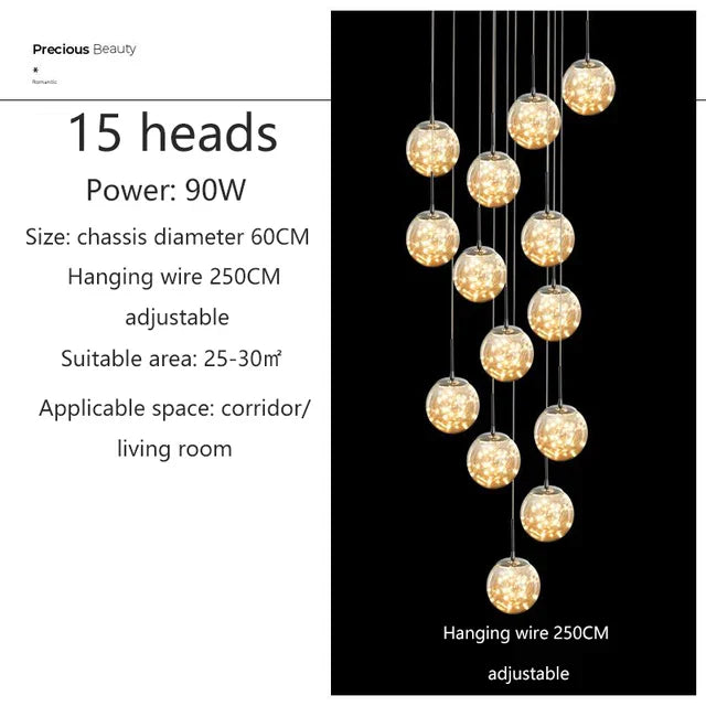 Sydel Bubble Glass Chandelier