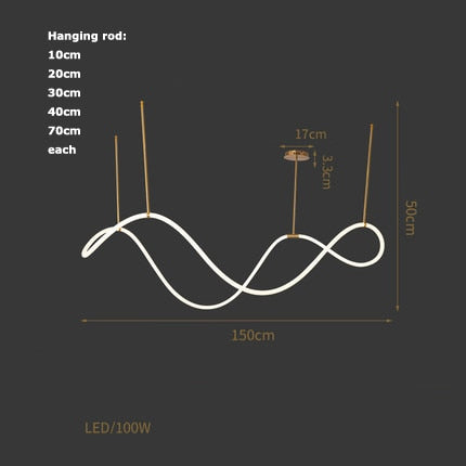 קוליה LED דימרבילי שחור לבן זהב כרום תקרת מעצב