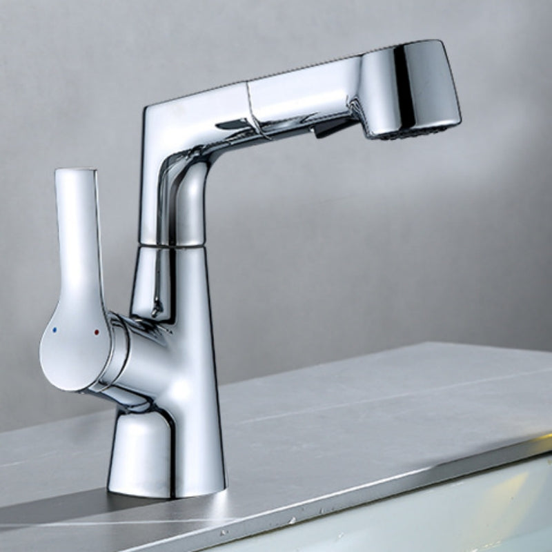 Single-Hole Rotatable Pull-Out Faucet