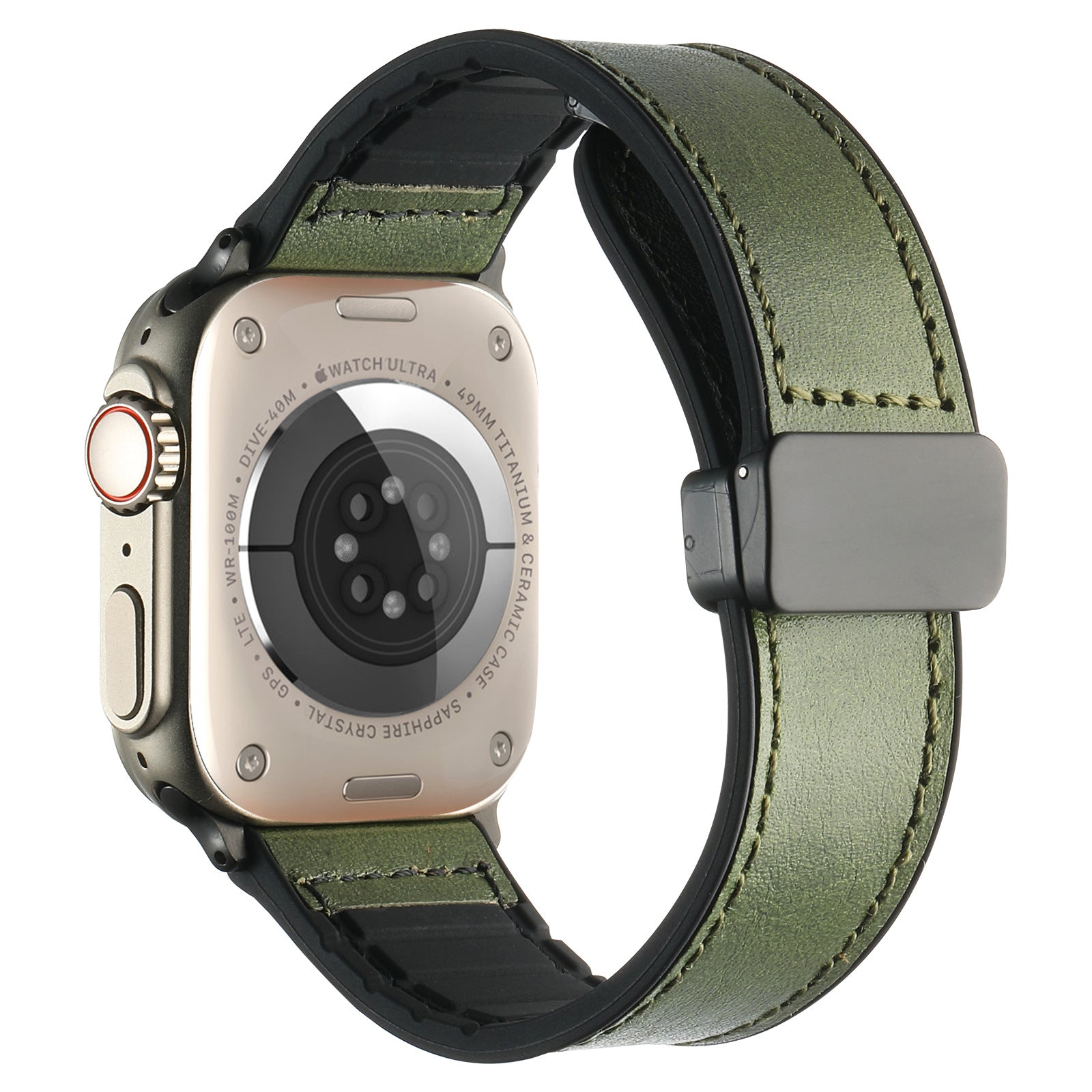 Correa de silicona de cuero para Apple Watch