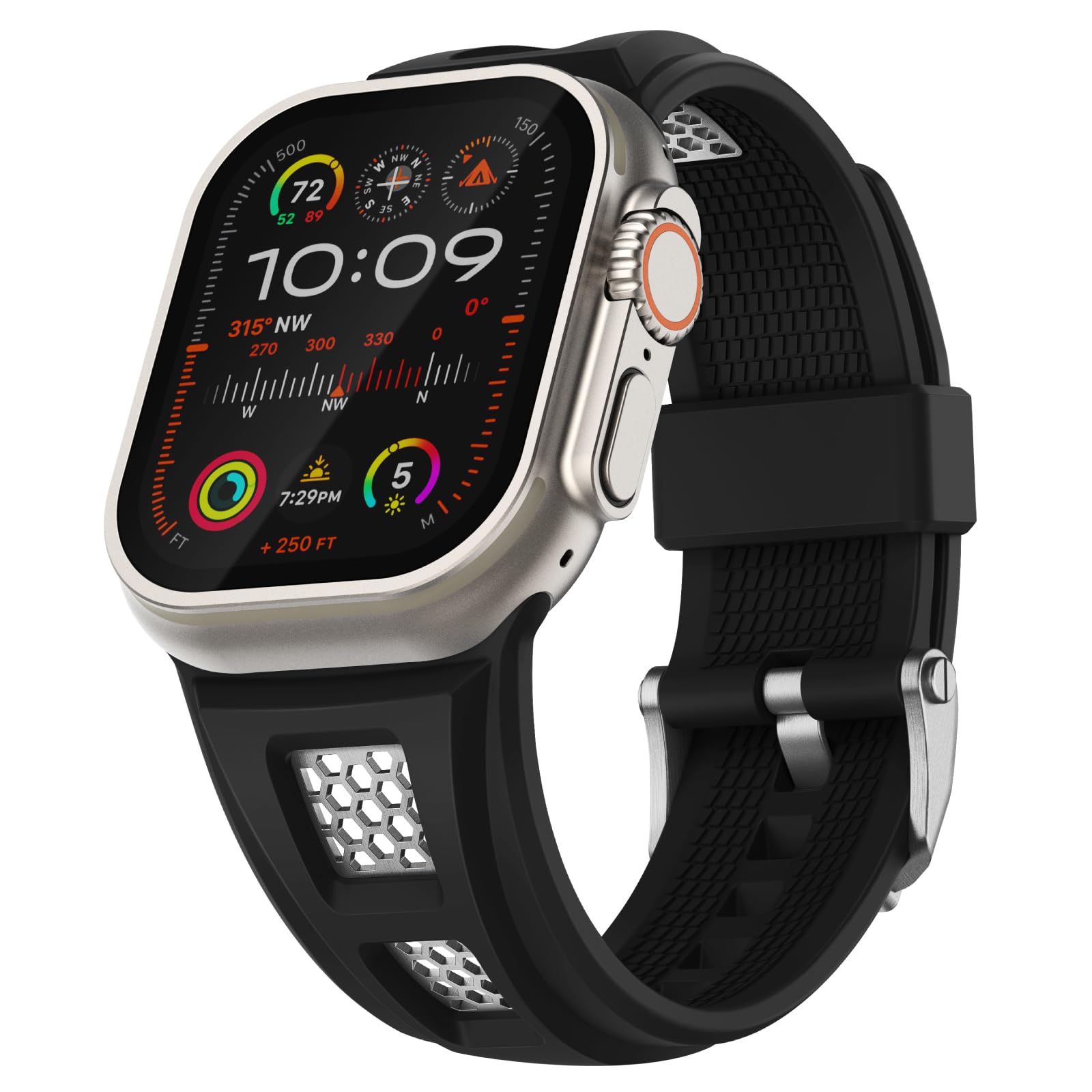 Pás pro Apple Watch z odolného silikonu Grid Rugged Sport